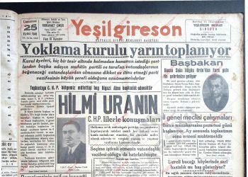 25 Eylül 1948 – Sayı 1052
