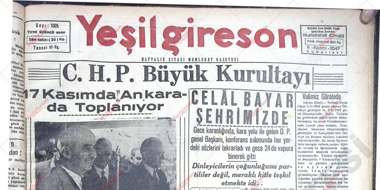 8 Kasım 1947 – Sayı 1005