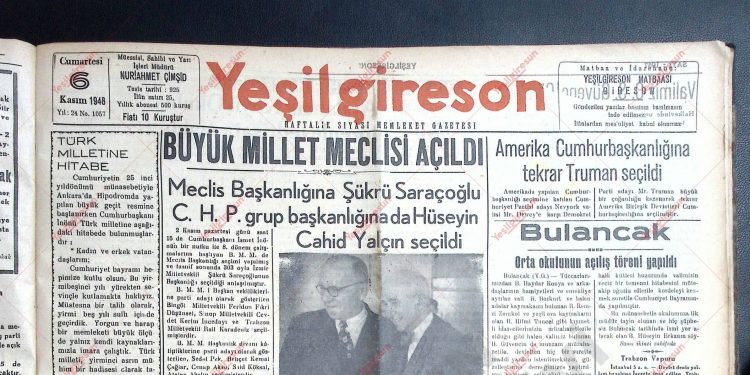 6 Kasım 1948 – Sayı 1057