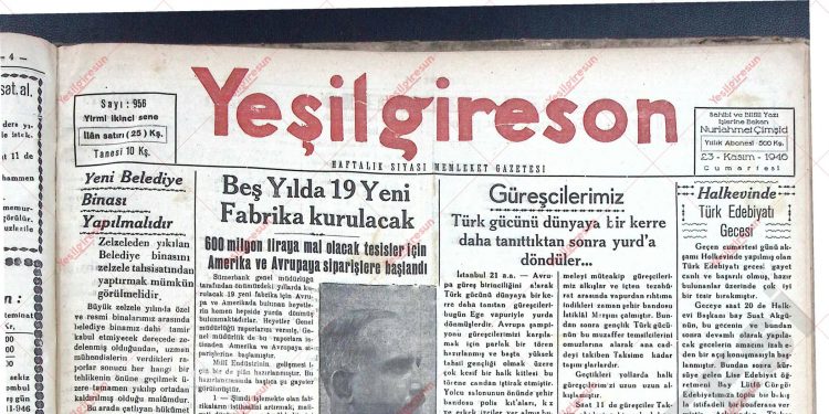 23 Kasım 1946 – Sayı 956
