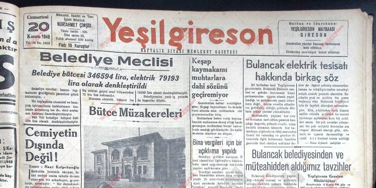 20 Kasım 1948 – Sayı 1059