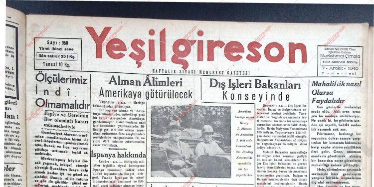 7 Aralık 1946 – Sayı 958