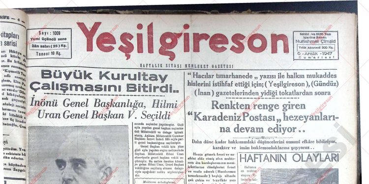 6 Aralık 1947 – Sayı 1009