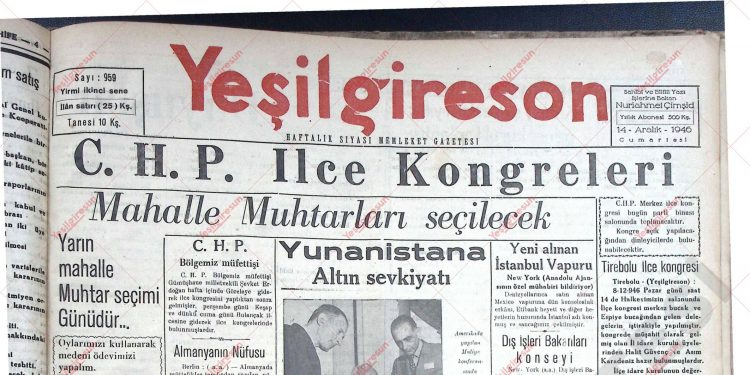 14 Aralık 1946 – Sayı 959