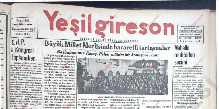 21 Aralık 1946 – Sayı 960