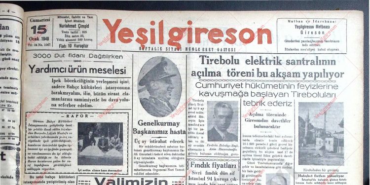 15 Ocak 1949 – Sayı 1067