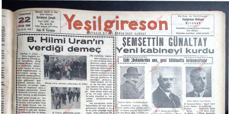 22 Ocak 1949 – Sayı 1068