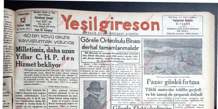 12 Şubat 1949 – Sayı 1071