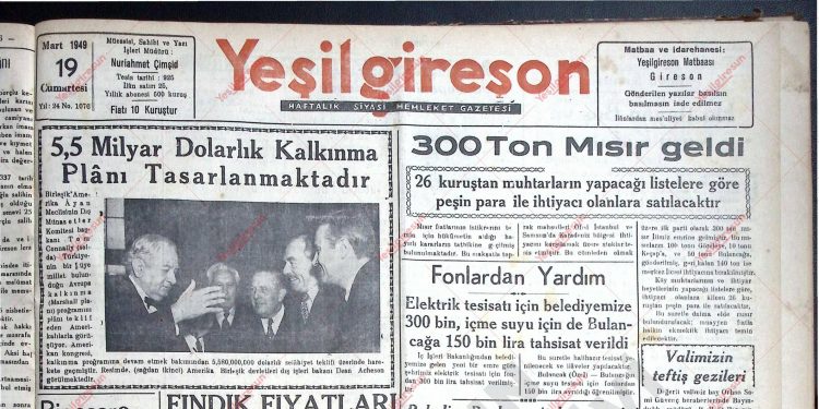 19 Mart 1949 – Sayı 1076