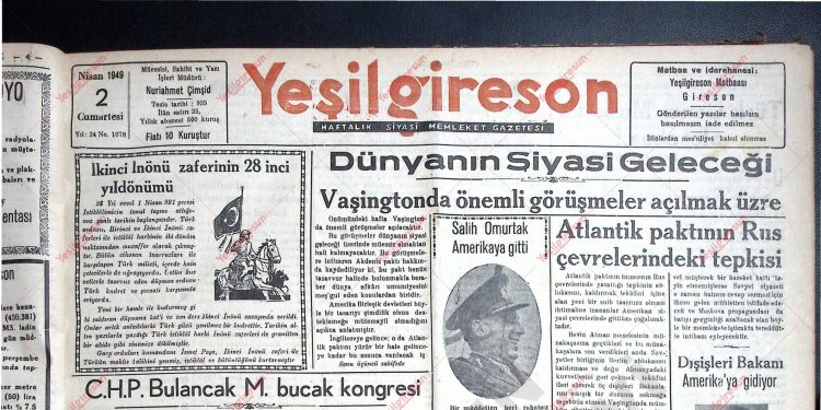 2 Nisan 1949 – Sayı 1078