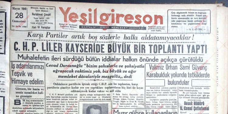 28 Mayıs 1949 – Sayı 1088