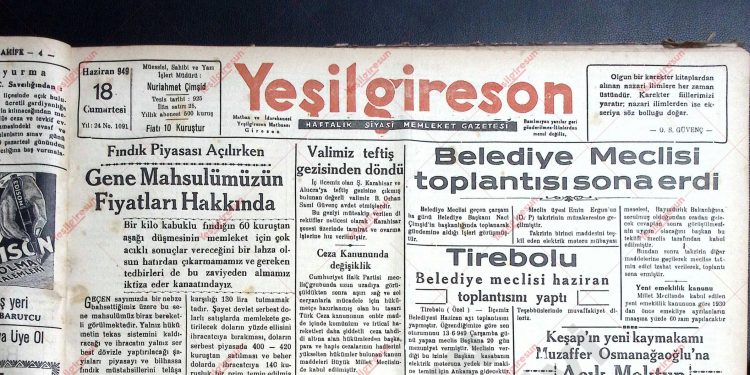 18 Haziran 1949 – Sayı 1091