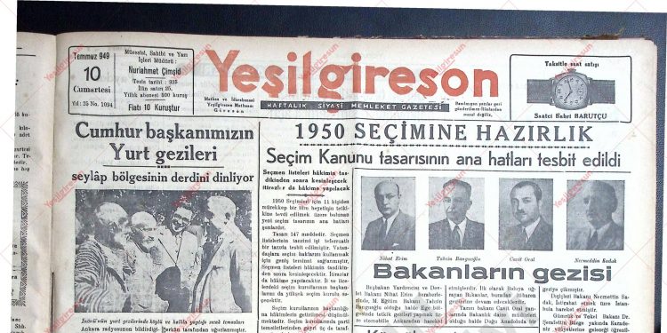 10 Temmuz 1949 – Sayı 1094