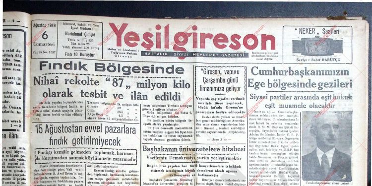 6 Ağustos 1949 – Sayı 1097