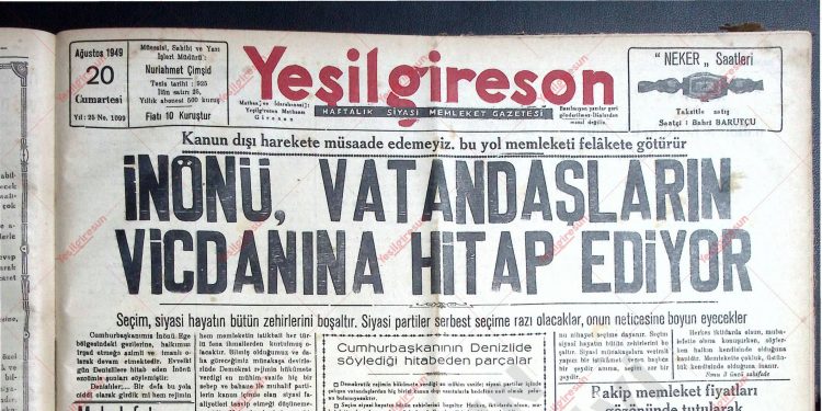 20 Ağustos 1949 – Sayı 1099