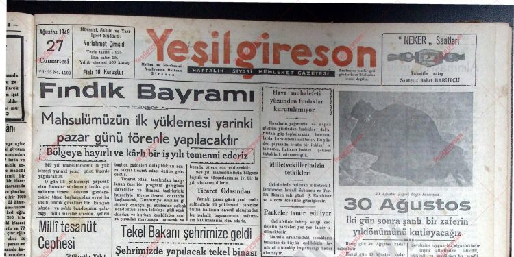 27 Ağustos 1949 – Sayı 1100