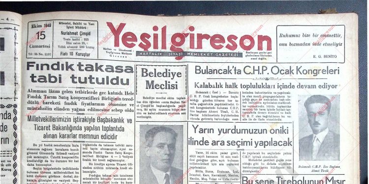 15 Ekim 1949 – Sayı 1107