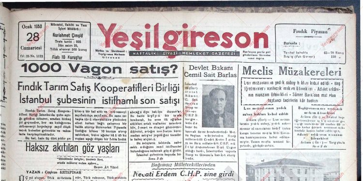 28 Ocak 1950 – Sayı 1122