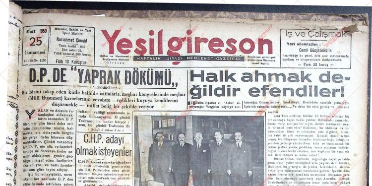 25 Mart 1950 – Sayı 1130
