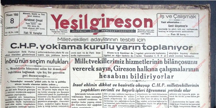 8 Nisan 1950 – Sayı 1132