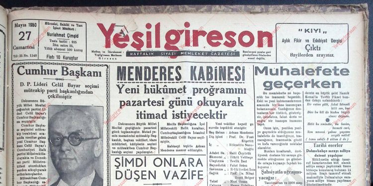 27 Mayıs 1950 – Sayı 1140