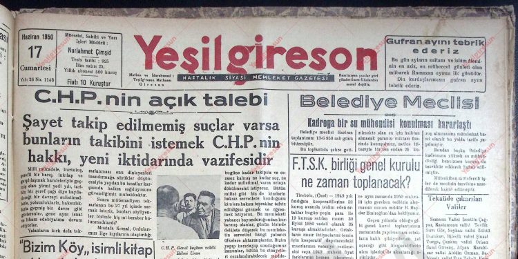 17 Haziran 1950 – Sayı 1143