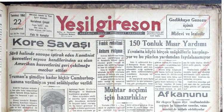 22 Temmuz 1950 – Sayı 1148