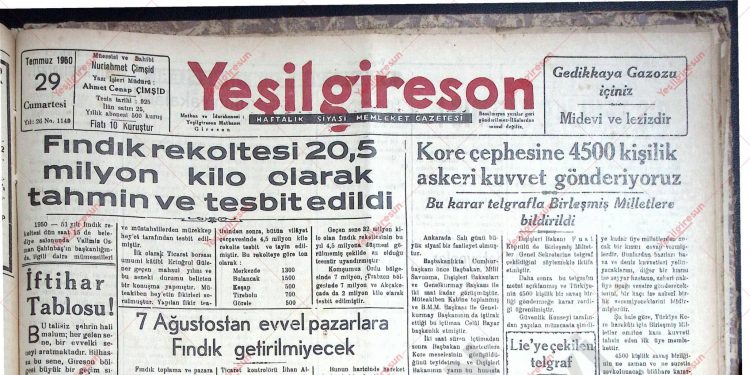 29 Temmuz 1950 – Sayı 1149