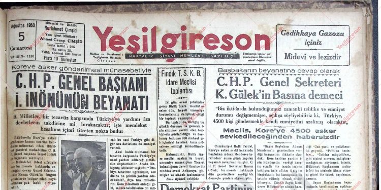 5 Ağustos 1950 – Sayı 1150