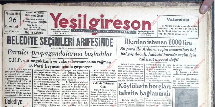26 Ağustos 1950 – Sayı 1153