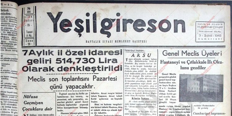 3 Şubat 1945 – Sayı 864