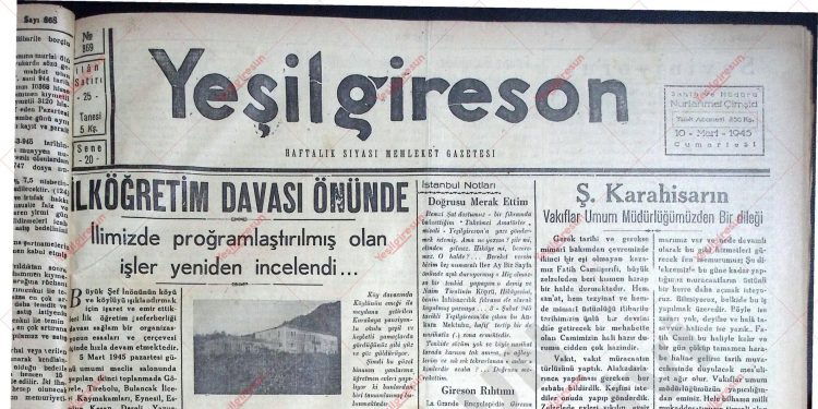 10 Mart 1945 – Sayı 869