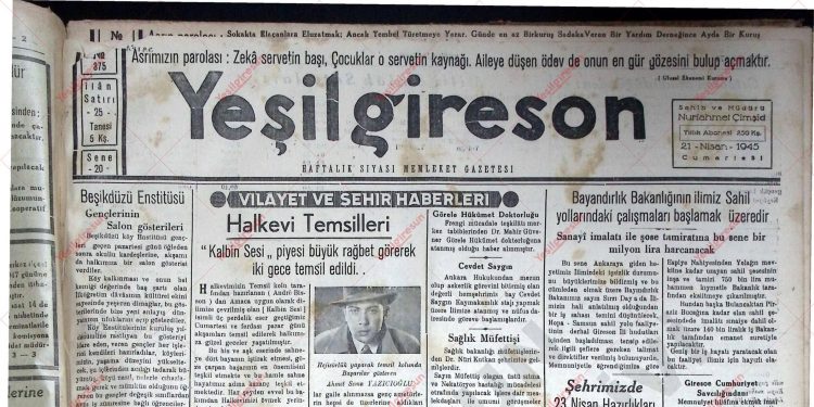 21 Nisan 1945 – Sayı 875
