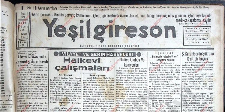 5 Mayıs 1945 – Sayı 877