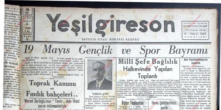 19 Mayıs 1945 – Sayı 879