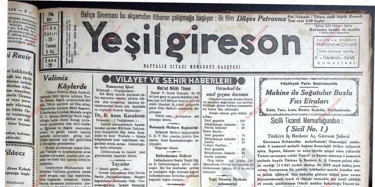 2 Haziran 1945 – Sayı 881