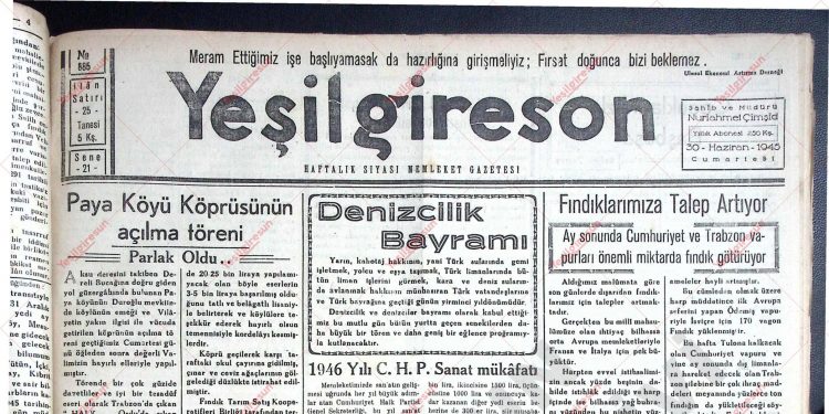 30 Haziran 1945 – Sayı 885