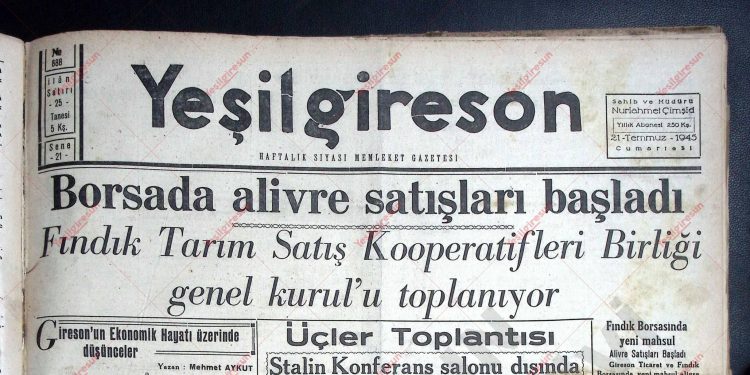 21 Temmuz 1945 – Sayı 888