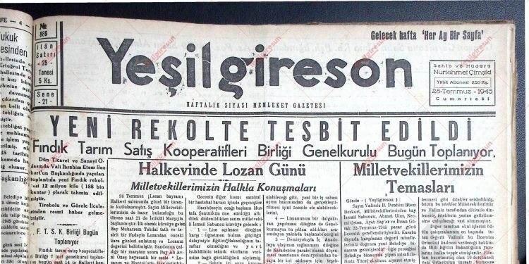 28 Temmuz 1945 – Sayı 889