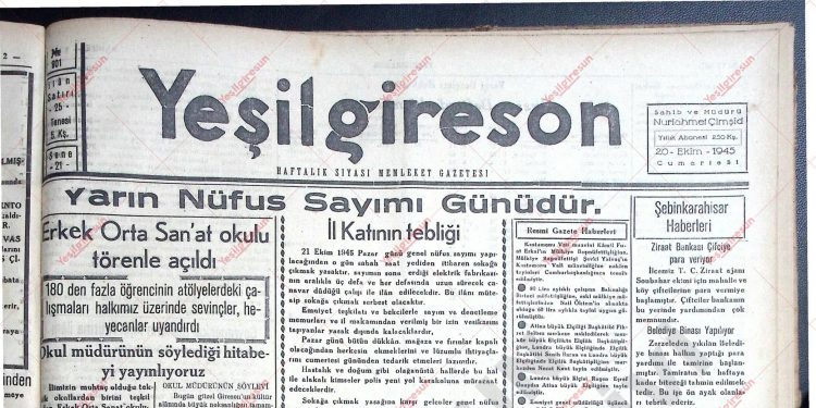 20 Ekim 1945 – Sayı 901