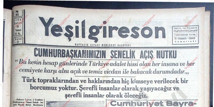 3 Kasım 1945 – Sayı 903