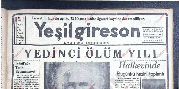 10 Kasım 1945 – Sayı 904